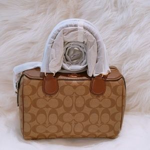 Coach F32203 Signature Mini Bennett Satchel Coated